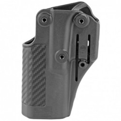 View 2 - BLACKHAWK CQC SERPA Holster With Belt and Paddle Attachment, Fits Glock 17/22/31, Right Hand, Carbon Fiber, Black 410000BK-R