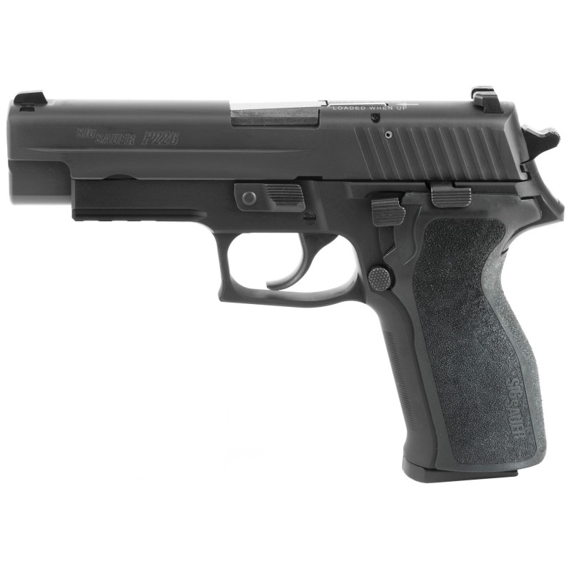 Sig Sauer P226, DA/SA, Full Size, 9MM, 4.4" Barrel, Alloy Frame, Black Finish, E2 Polymer Grip, Night Sights, 10Rd, 2 Magazines