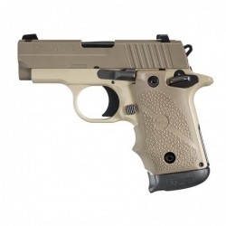 Sig Sauer P238, Desert, Single Action Only, Compact, 380ACP, 2.7" Barrel, Alloy Frame, Tan Finish, Rubber Grip, Night Sights, 7