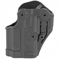 View 2 - BLACKHAWK CQC SERPA Holster With Belt and Paddle Attachment, Fits Glock 19/23/32/36, Right Hand, Carbon Fiber, Black 410002BK-R