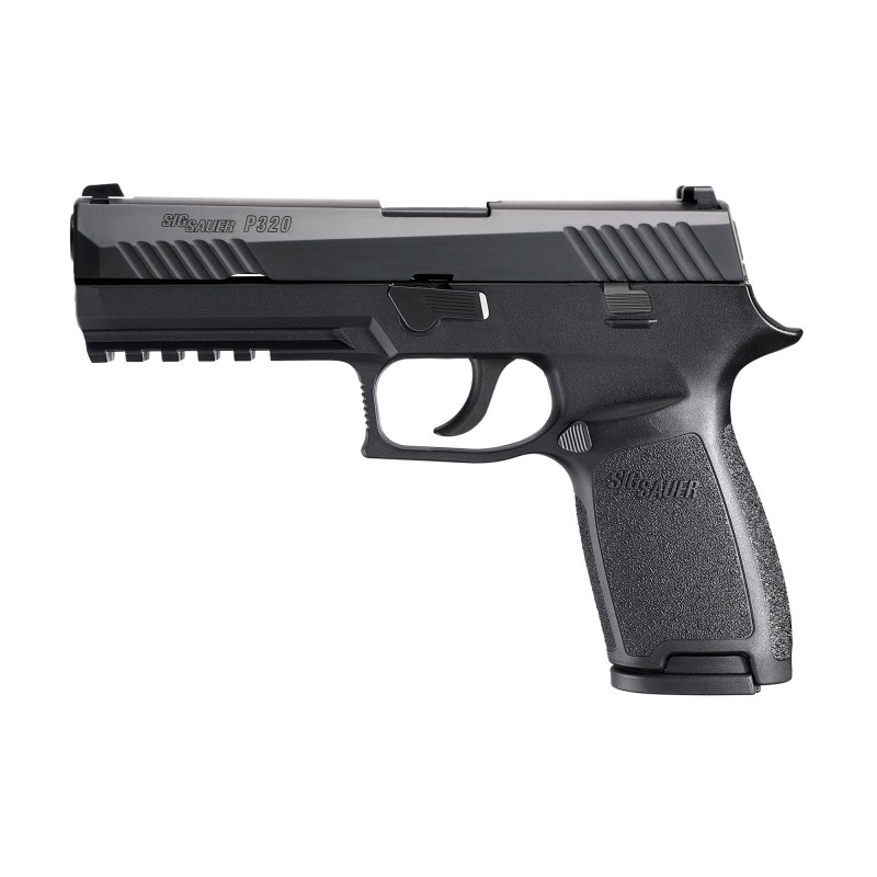 Sig Sauer P320, Striker Fired, Full Size, 9MM, 4.7" Barrel, Polymer Frame, Black Finish, Fixed Sights, 17Rd, 2 Magazines 320F-9