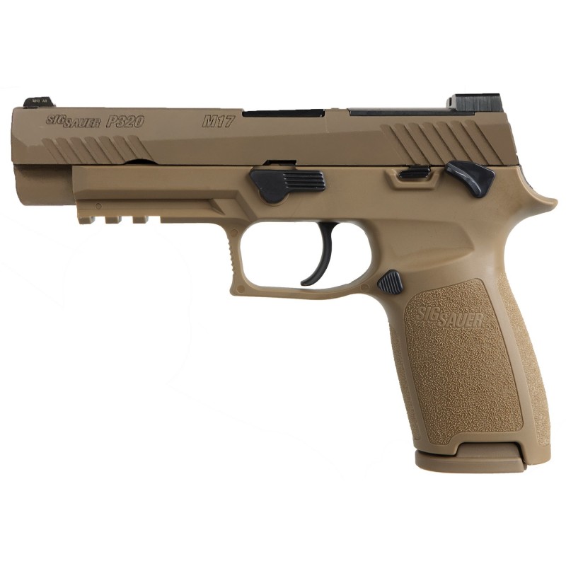 Sig Sauer P320 M17 Full Size Semi-automatic Pistol, Striker Fired, 9MM, 4.7" Barrel, Polymer Frame, Coyote Brown Finish, 10Rd,