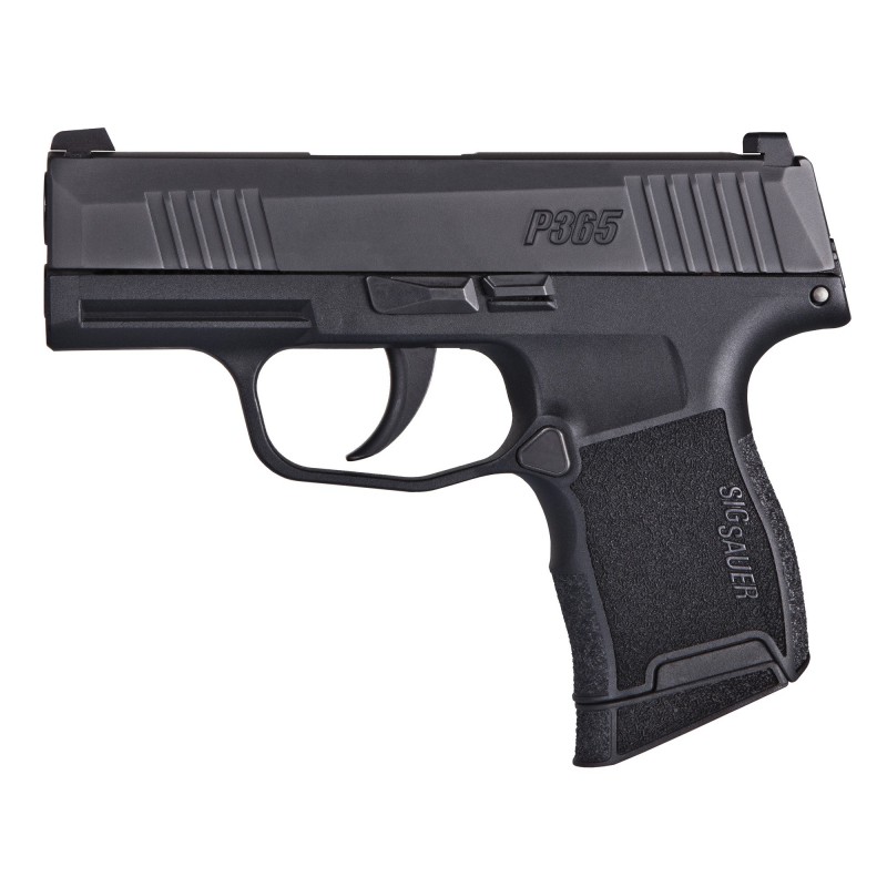 Sig Sauer P365, Striker Fired, 9MM, 3.1" Barrel, Polymer Frame, Black Finish, XRay3 Day/Night Sights, 2 Magazines, 1 Flush Fit