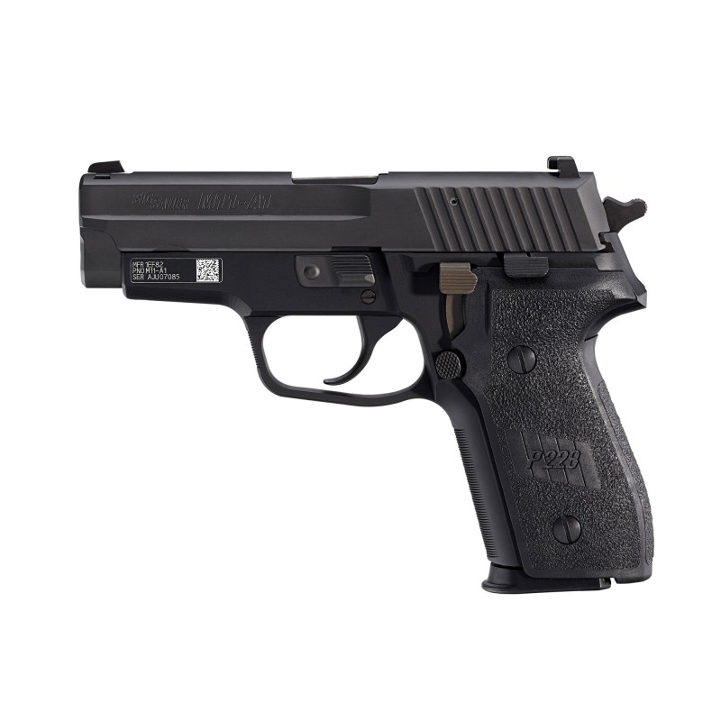 Sig Sauer M11-A1, DA/SA, Compact, 9MM, 3.9" Barrel, Alloy Frame, Black Finish, Polymer Grips, Night Sights, 15Rd, 3 Magazines,