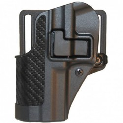 View 1 - BLACKHAWK CQC SERPA Holster With Belt and Paddle Attachment, Fits S&W MP, Left Hand, Carbon Fiber, Black 410025BK-L