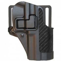 View 1 - BLACKHAWK CQC SERPA Holster With Belt and Paddle Attachment, Fits Colt Commander, Right Hand, Carbon Fiber, Black 410042BK-R