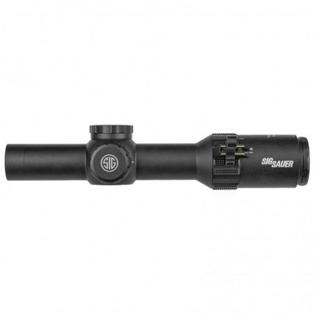 Sig Sauer TANGO4 Rifle Scope, 1-4X24MM, 30MM, FFP, 556-762 Horseshoe Illiminated Reticle, 0.5 MOA Adjustments, Black Finish SOT