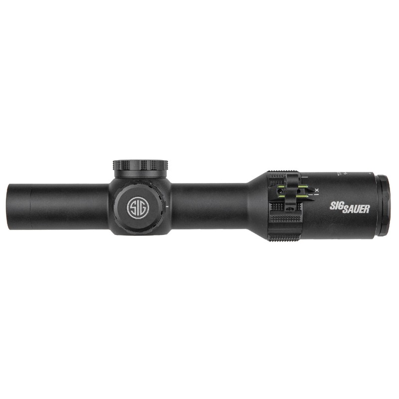 Sig Sauer TANGO4 Rifle Scope, 1-4X24mm, 30mm, FFP, MRAD Illuminated Reticle, 0.2 MRAD Adjustments, Black Finish SOT41114