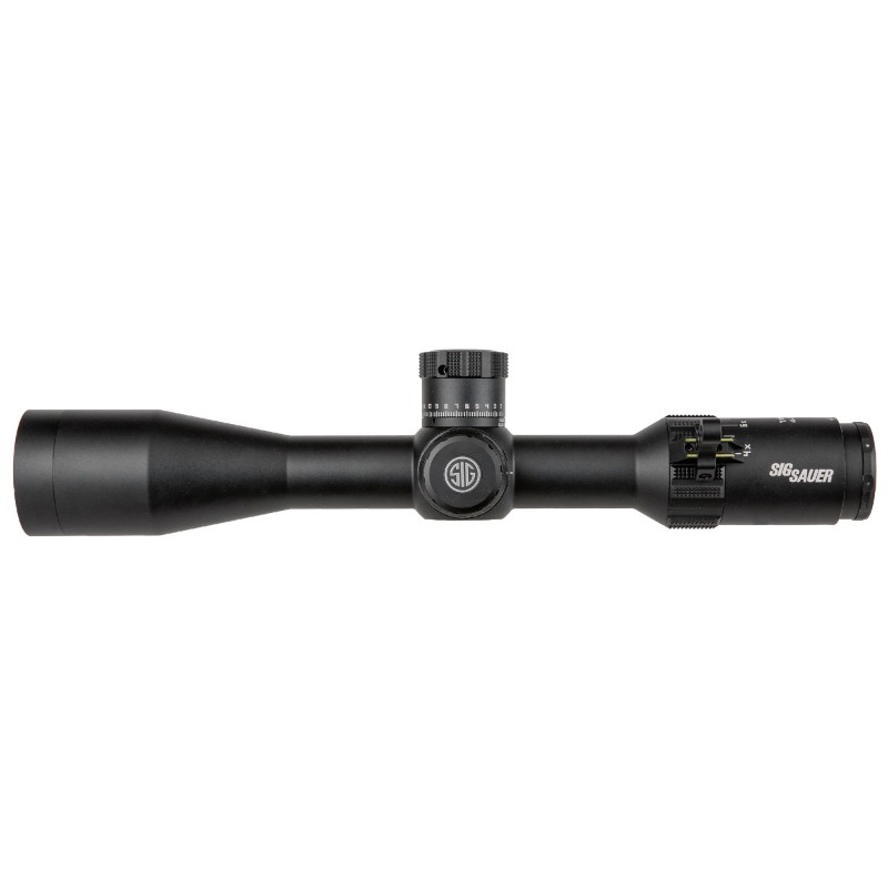 Sig Sauer TANGO4 Rifle Scope, 4-16X44mm, 30mm, FFP,  MRAD Illuminated Reticle, Side Focus, 0.1 MRAD Adjustments, Black Finish S