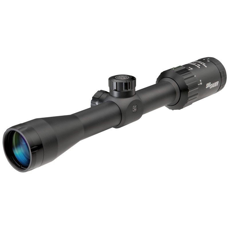 Sig Sauer WHISKEY3 Rifle Scope, 2-7X32mm, 1" Main Tube, Quadplex Reticle, 0.5 MOA Adjustments, Black Finish SOW32201