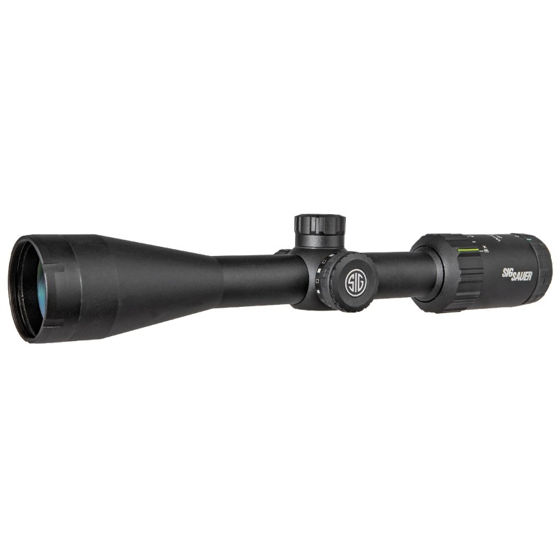 Sig Sauer Whiskey3 Rifle Scope, 3-9X50mm, 1", SFP, Hellfire Quadplex Illuminated Reticle, 0.25 MOA Adjustments, Black Finish SO