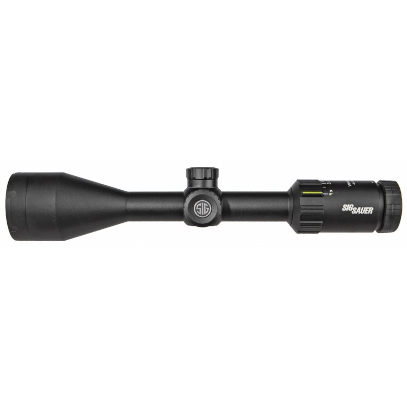 Sig Sauer Whiskey3 Rifle Scope, 3-9X40mm, 1 IN, Hellfire Quadplex Illuminated Reticle, 0.25 MOA Adjustments, Black Finish SOW33