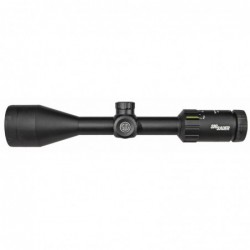 Sig Sauer Whiskey3 Rifle Scope, 4-12X50mm, 1", SFP, BDC-1 Quadplex Reticle, 0.25 MOA Adjustments, Black Finish SOW34203