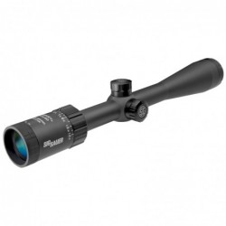 View 2 - Sig Sauer Whiskey3 Rifle Scope, 4-12X40mm, 1", SFP, BDC-1 Quadplex Reticle, 0.25 MOA Adjustments, Black Finish SOW34204