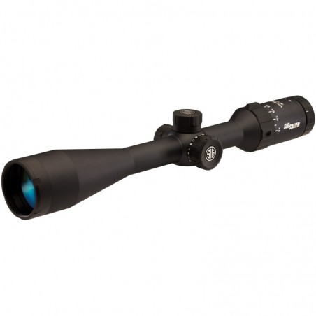 Sig Sauer WHISKEY5 Rifle Scope, 3-15X52mm, 30mm, Quadplex Illuminated Reticle, Black Finish SOW53011