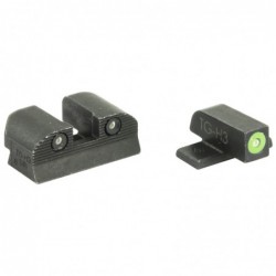 View 2 - Sig Sauer XRay, Day/Night Sight Set, #6 Tritium Green Front Sight, #8 Square Notch Rear Sight, Fits Sig P220 45, P226 40, P227